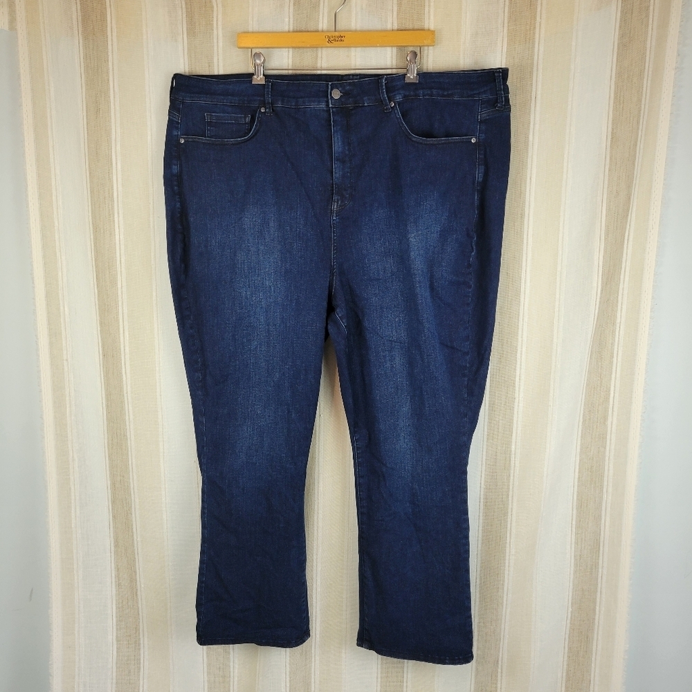 NYDJ Curves 360 Slim Straight Jeans Blue Size‎ 28 Petite
